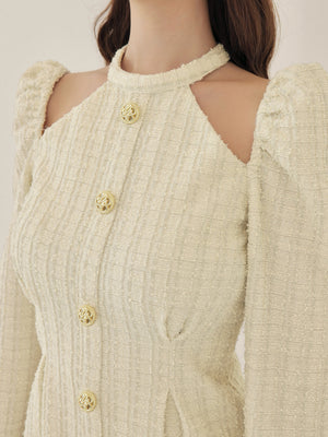 Bell cut tweed mini onepiece(eme10829)