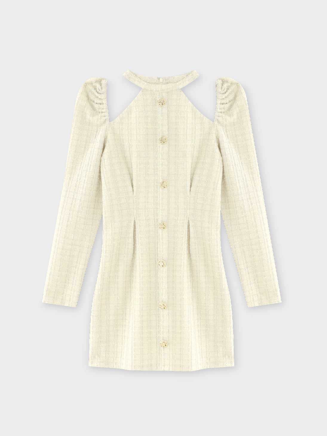 ワンピース Mmeeme Bell cut tweed mini onepiece Bell cut tweed mini one-piece dress (eme10829) – M me eme