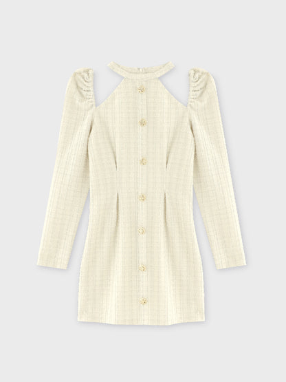 Bell cut tweed mini onepiece(eme10829)