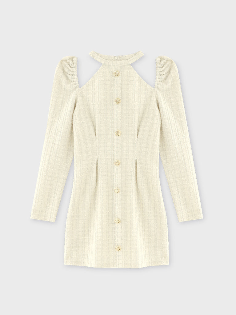 Bell cut tweed mini onepiece(eme10829)