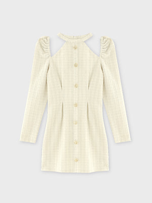 Bell cut tweed mini onepiece(eme10829)