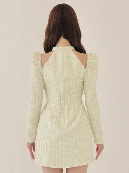 Bell cut tweed mini onepiece(eme10829)