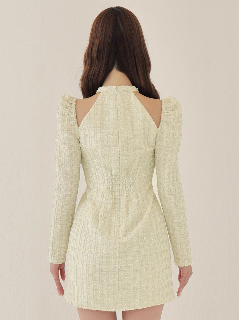 Bell cut tweed mini onepiece(eme10829)