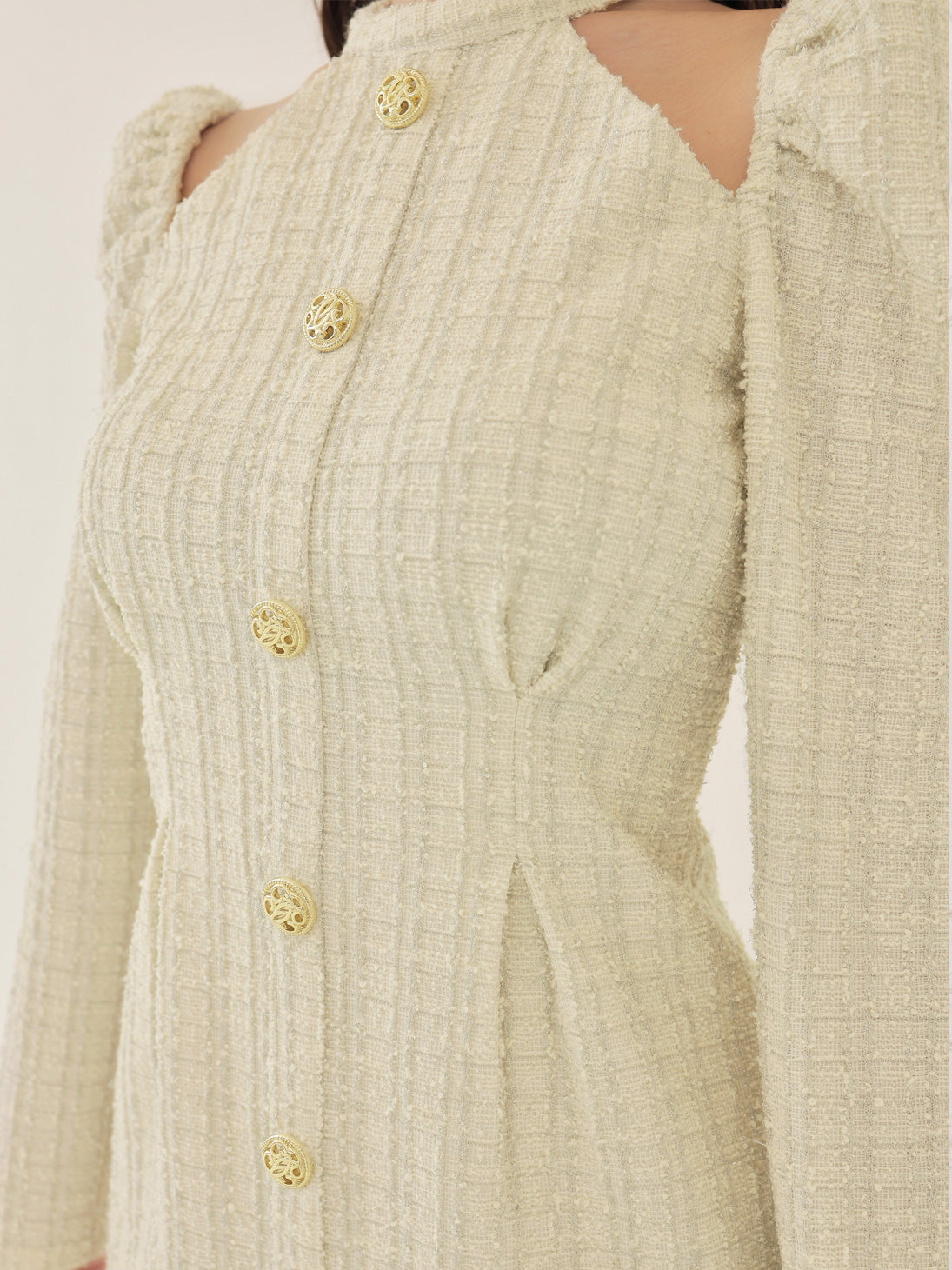 Bell cut tweed mini onepiece(eme10829)