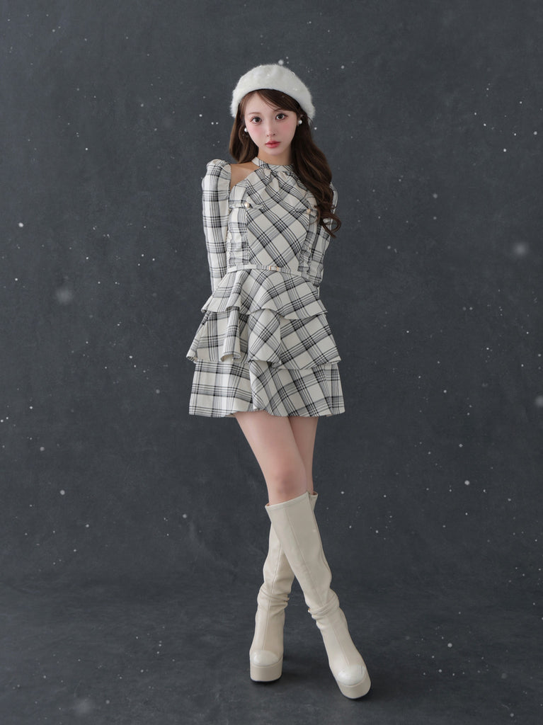 Gloss line platform long boots(eme10806)