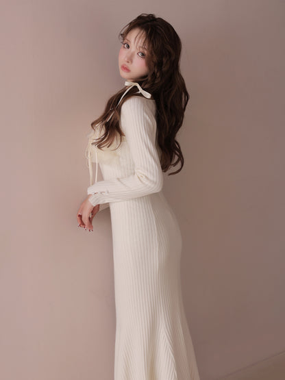 model：160cm　(size：F　color：Ivory）