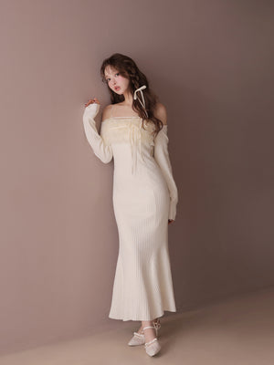 model：160cm　(size：F　color：Ivory）