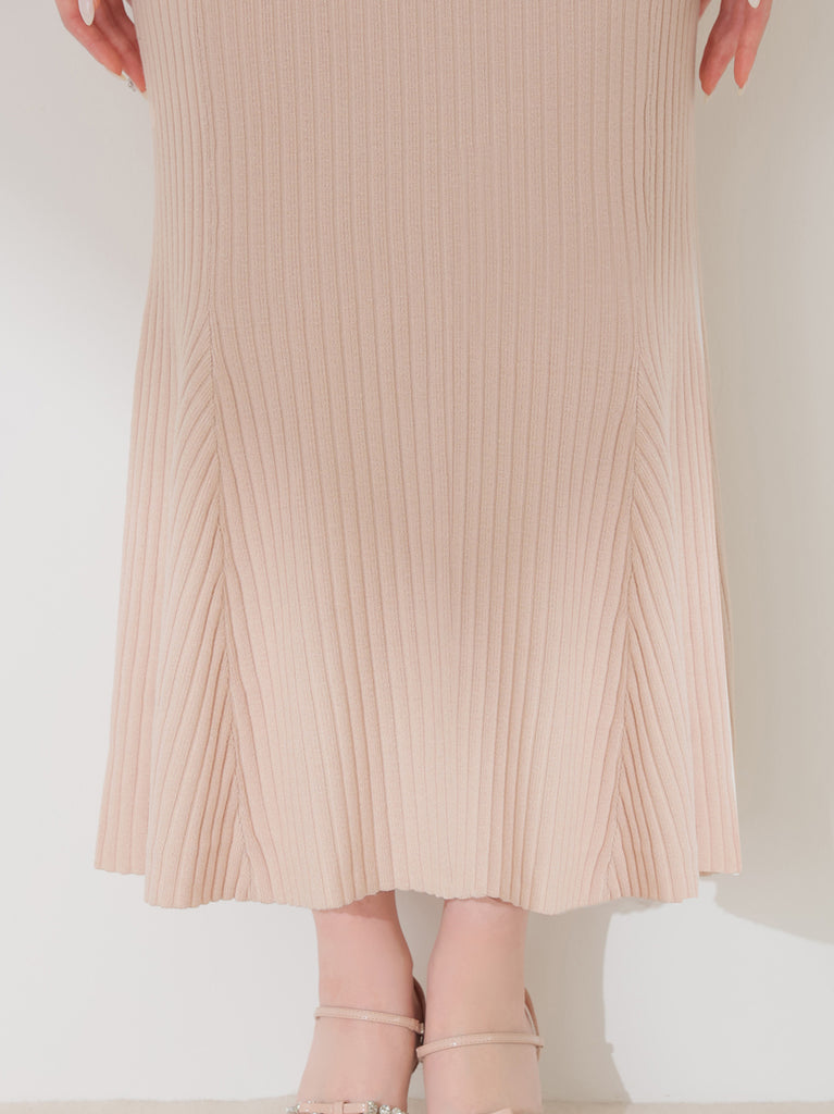 Tulle frill knit ensemble cami onepiece(eme10834)
