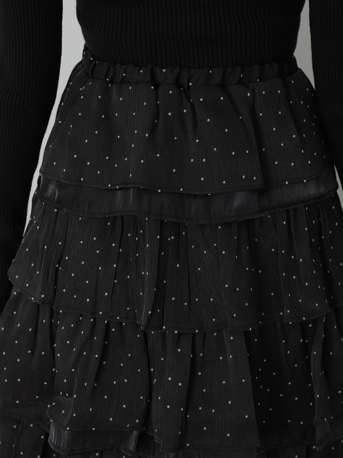 Lily dot tiered frill skirt(eme10836)