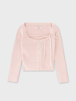 Soft Fit Ribbon Knit Top (eme10835)
