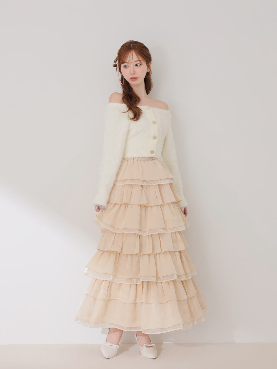 エムエメ エムミーエメ Lily dot tiered frill skirt Lily dot tiered frill skirt(eme10836) – M me eme