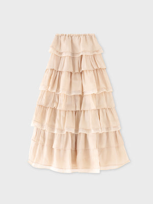 Lily dot tiered frill skirt(eme10836)