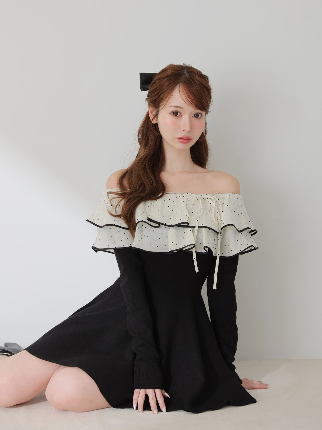 Petite Dot Frill onepiece(eme10839) – M me eme