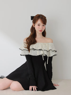 model：162cm　(size：F　color：Black)