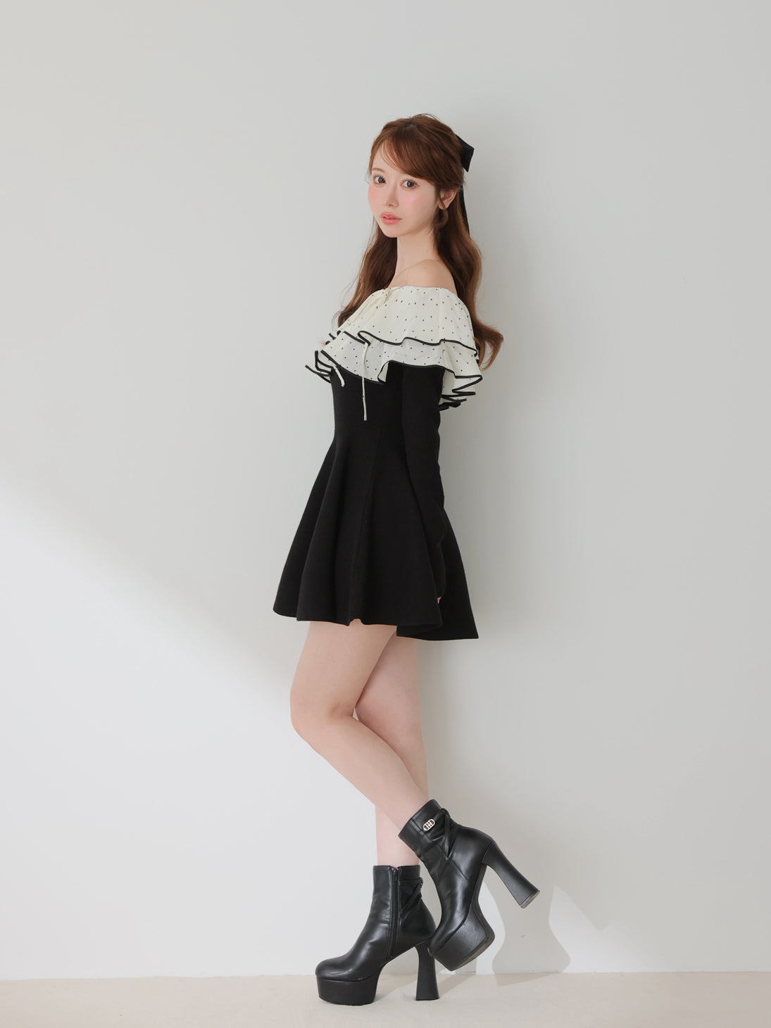 Petite Dot Frill onepiece(eme10839) – M me eme
