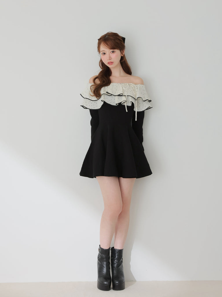 model：162cm　(size：F　color：Black)