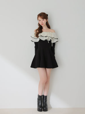 model：162cm　(size：F　color：Black)