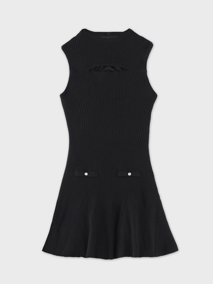 Back lace knit mini onepiece(eme10840)