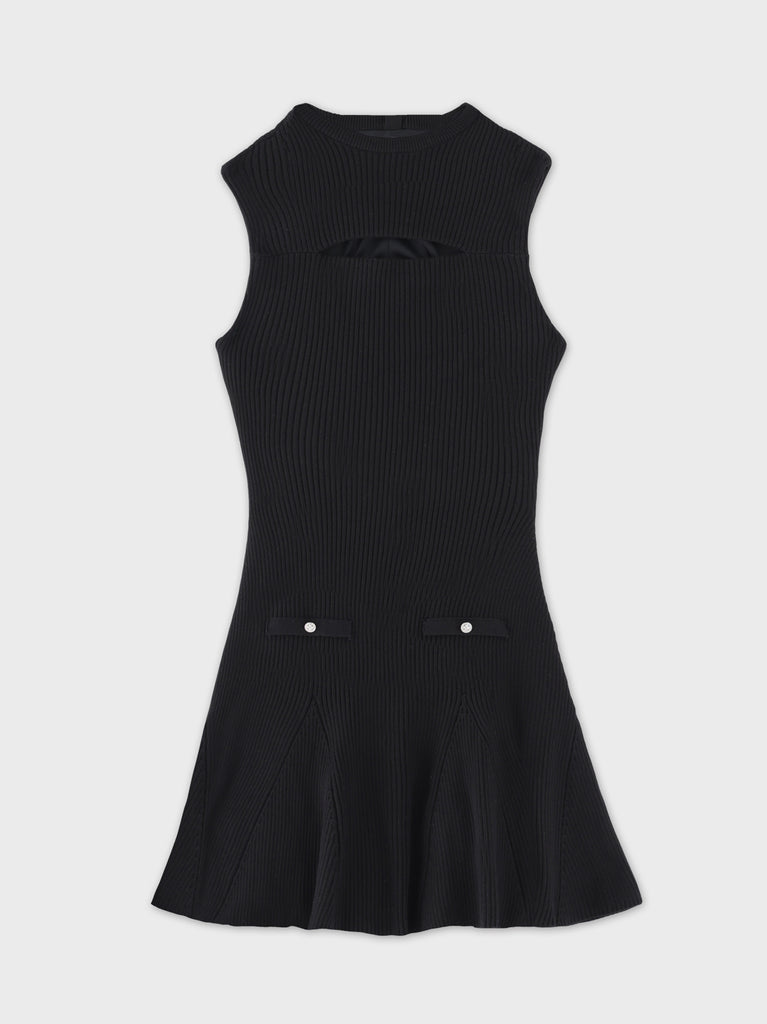 Back lace knit mini onepiece(eme10840)