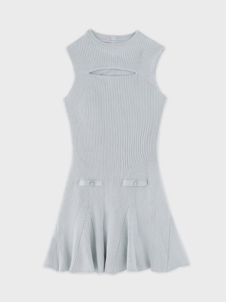 Back lace knit mini onepiece(eme10840)