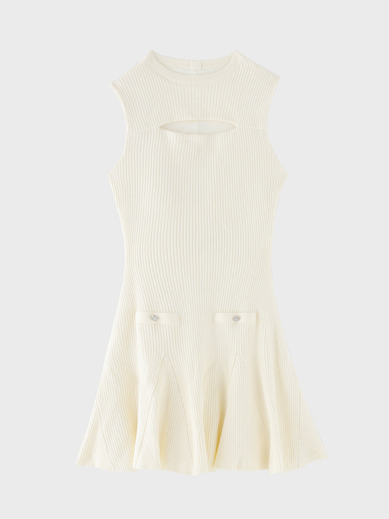 Back lace knit mini onepiece(eme10840)
