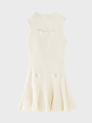 Back lace knit mini onepiece(eme10840)