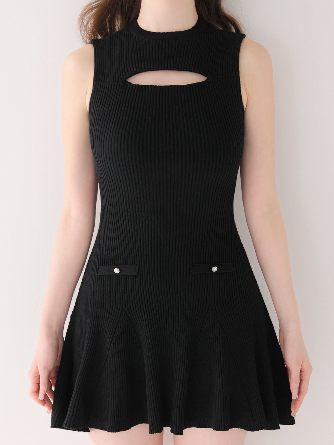 model：162cm　(size：F　color：Black)