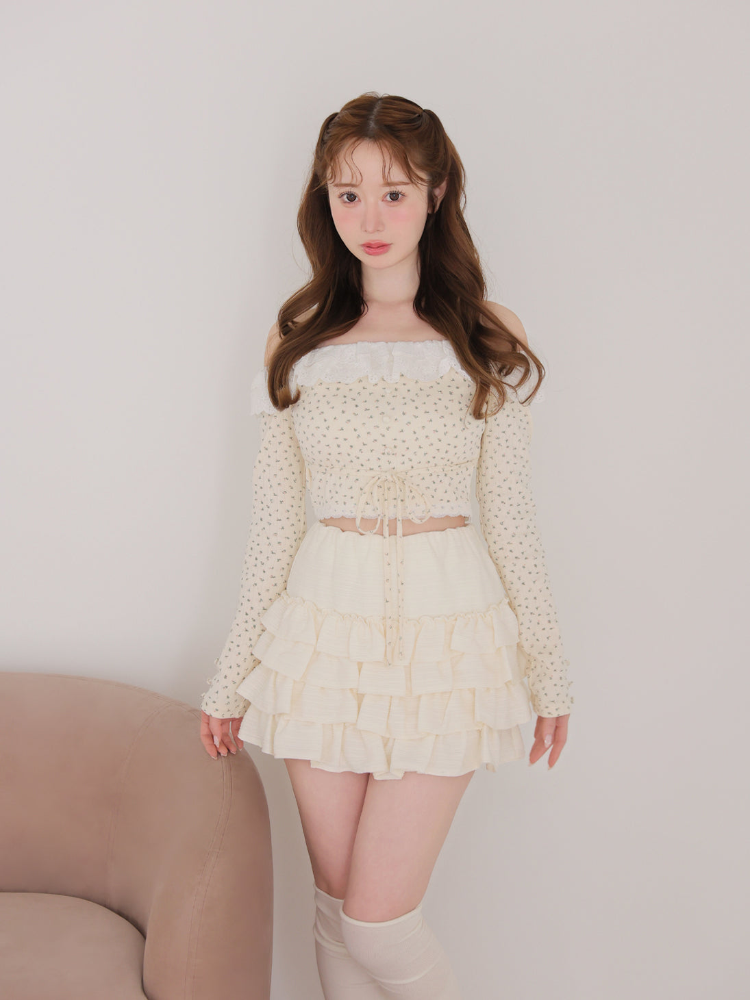 model：163cm　(size：F　color：Ivory)