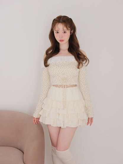 model：163cm　(size：F　color：Ivory)