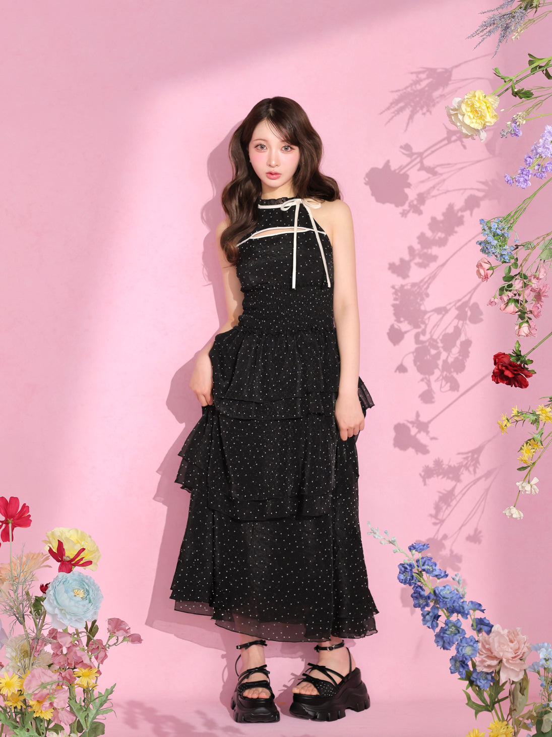 model：160cm　(size：L　color：Black)