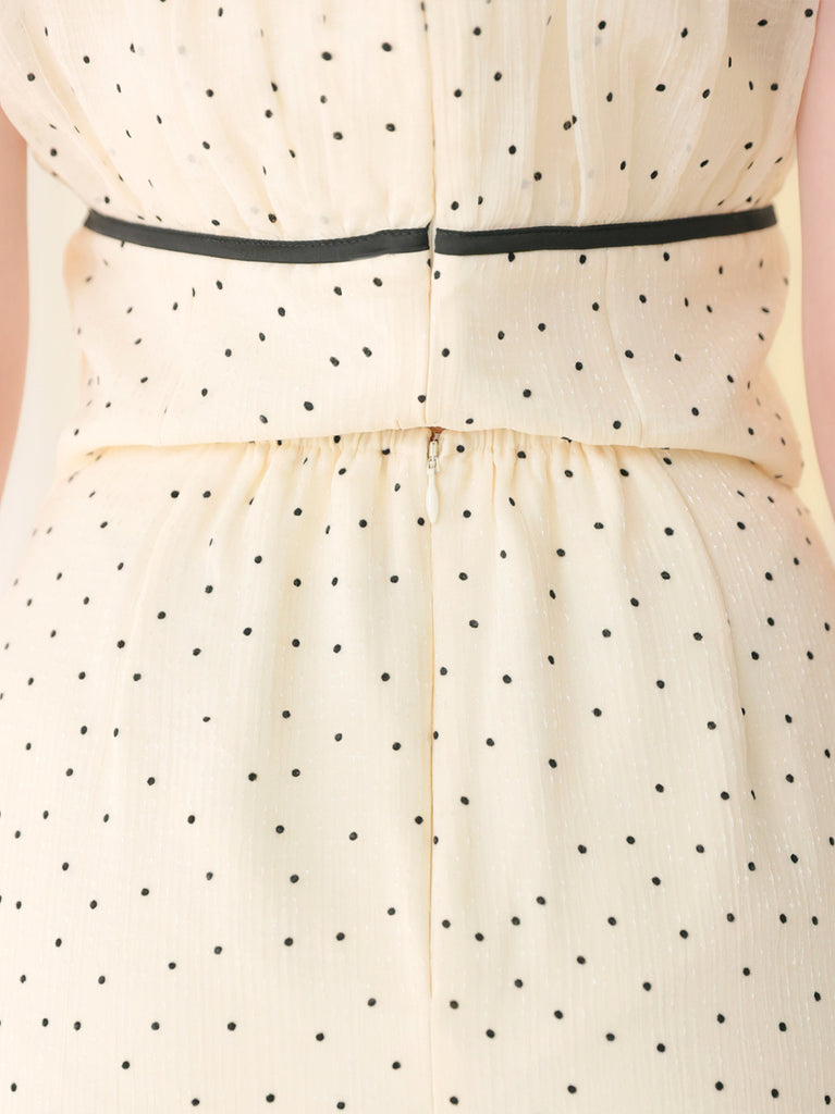 Piping ribbon mermaid flare skirt(eme10844)