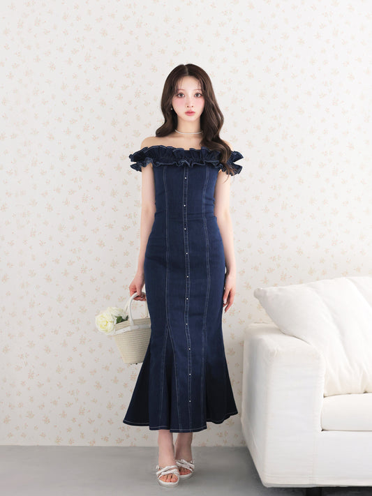 model：160cm　(size：F　color：Navy)