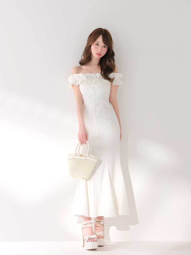 model：162cm　(size：F　color：White)