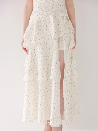 Fleur chiffon slit long onepiece(eme10847)