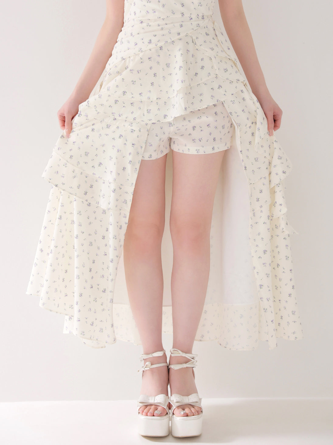 Fleur chiffon slit long onepiece(eme10847)