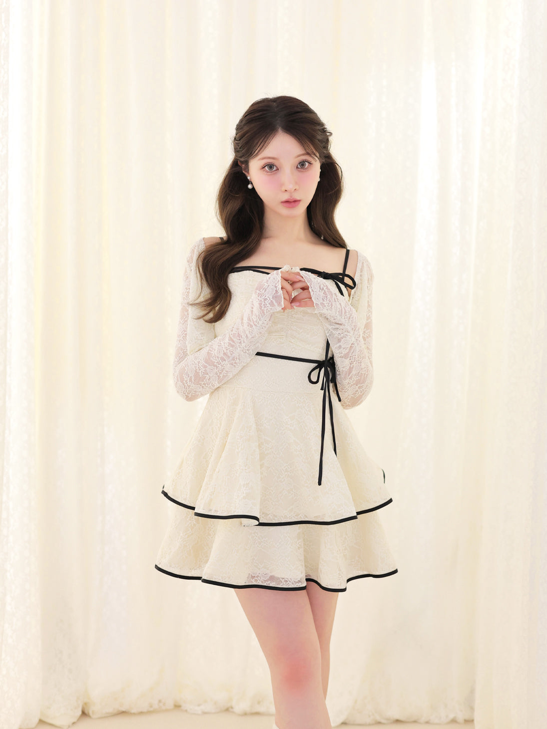 model：160cm　(size：F　color：Ivory)