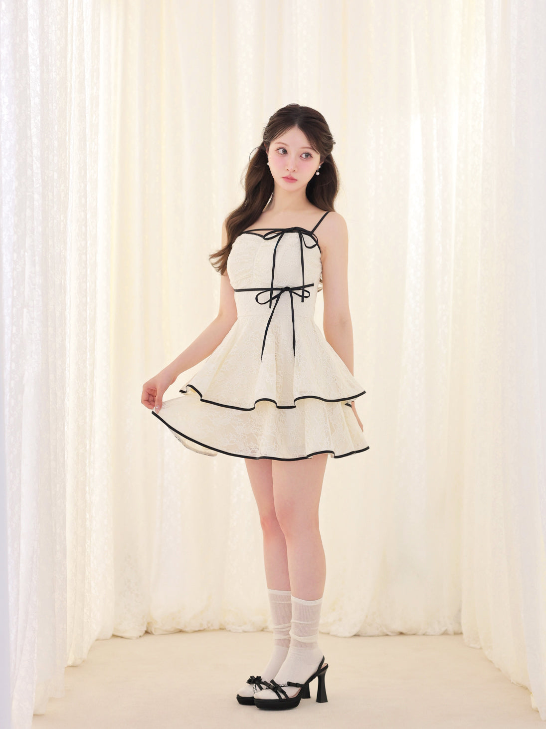model：160cm　(size：F　color：Ivory)