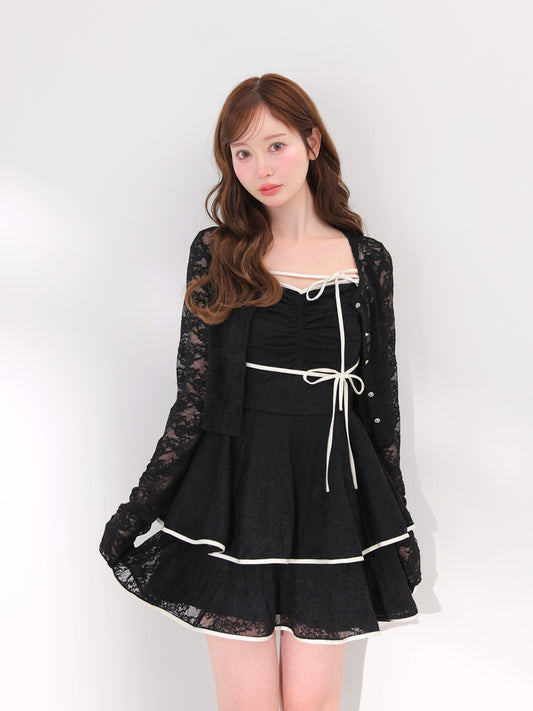 model：162cm　(size：F　color：Black)