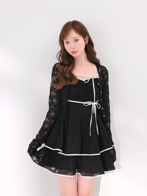Classic lace bolero cardigan (eme10858)