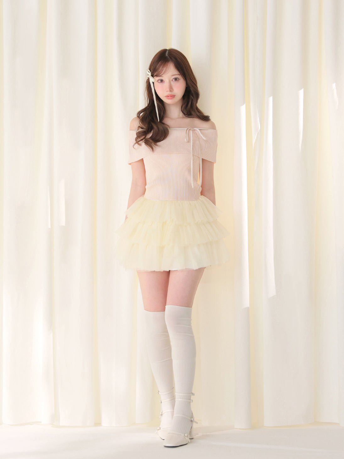 model：162cm　(size：F　color：Pink)