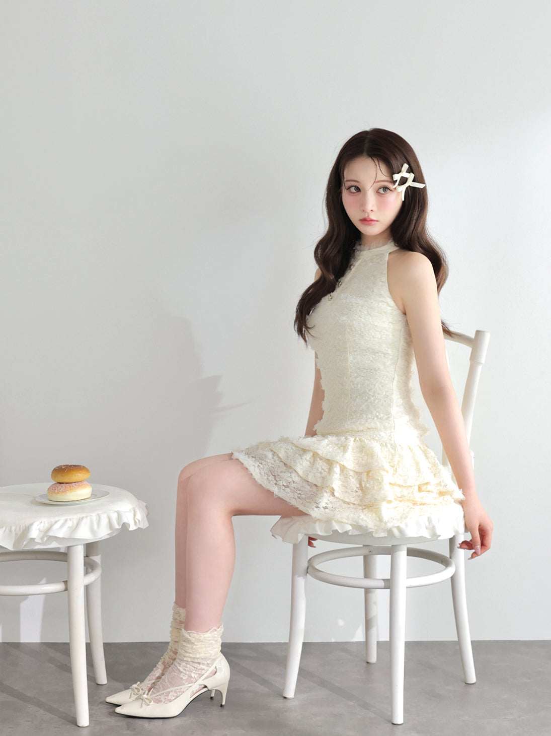 model：160cm　(size：F　color：Ivory)