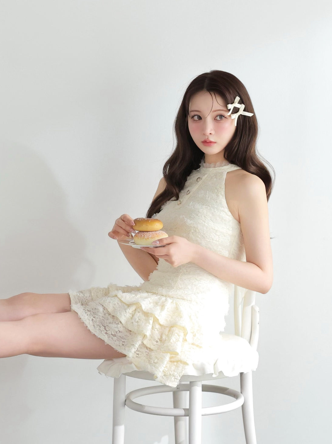 model：160cm　(size：F　color：Ivory)