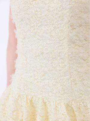 【Pre Order】Sheer mood lace halter tiered onepiece(eme10850)