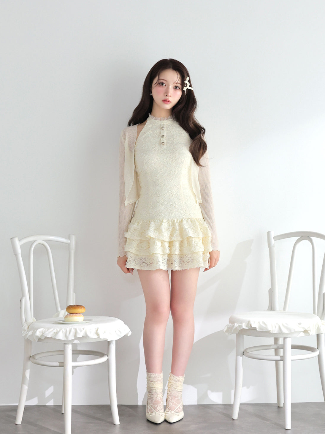 model：160cm　(size：F　color：Ivory)
