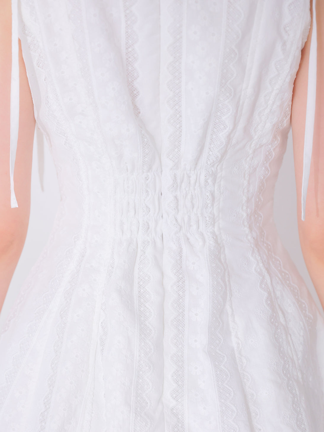 Ribbon strap cotton lace mini onepiece(eme10853)
