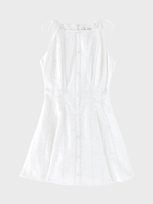 Ribbon strap cotton lace mini onepiece(eme10853)