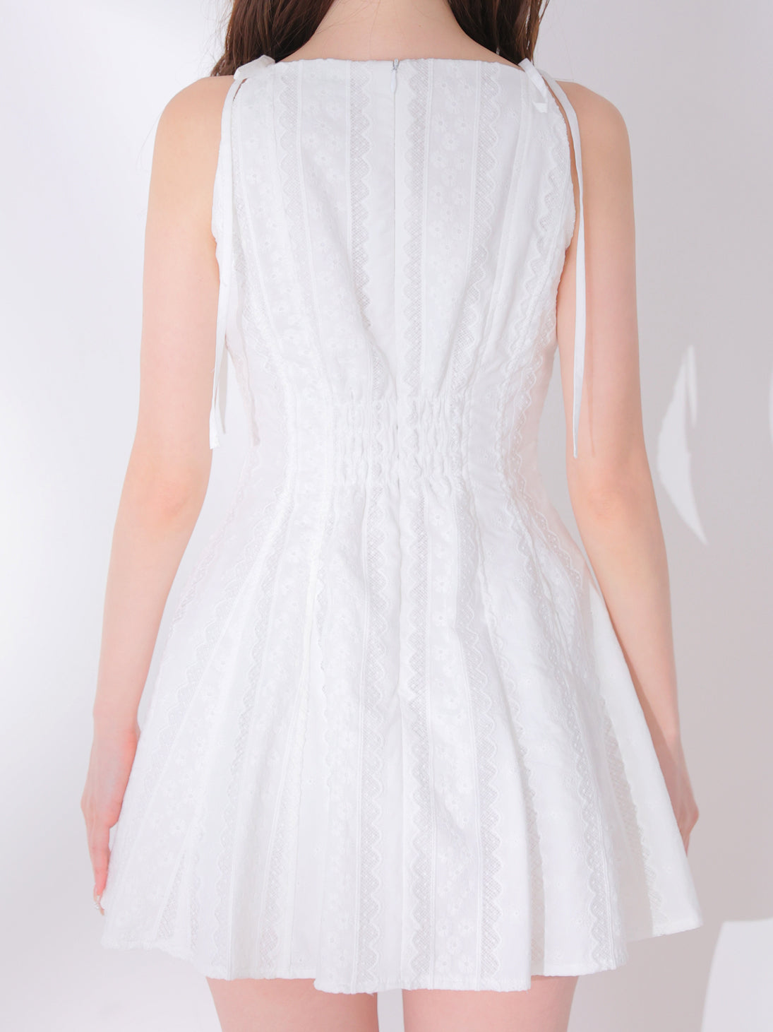 Ribbon strap cotton lace mini onepiece(eme10853)