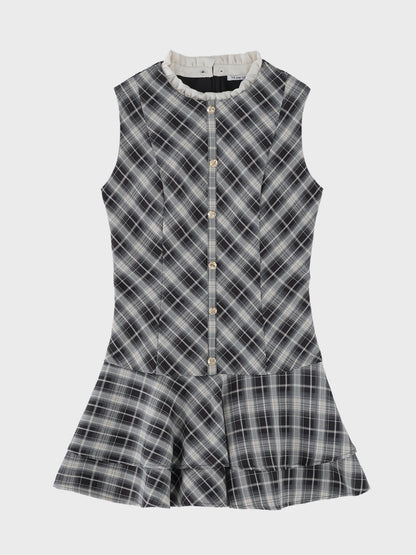 Classic mood check mini onepiece(eme10855)