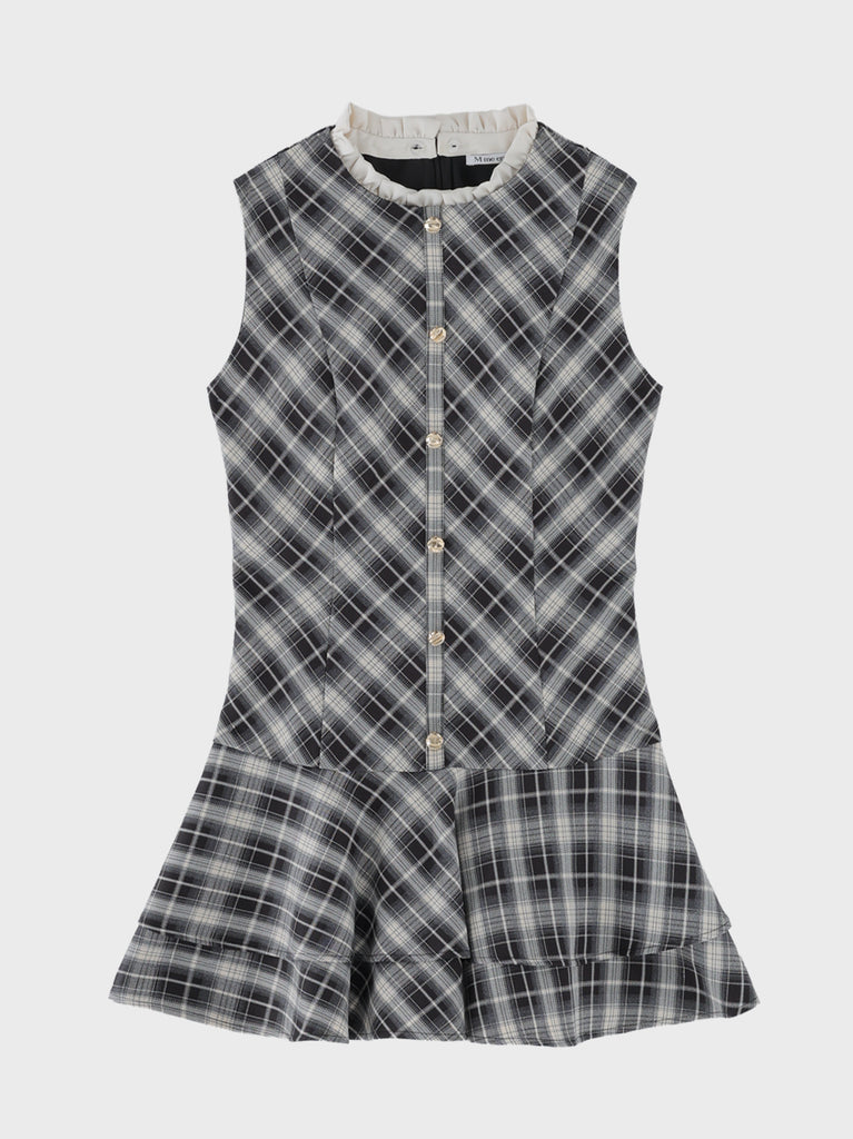 Classic mood check mini onepiece(eme10855)
