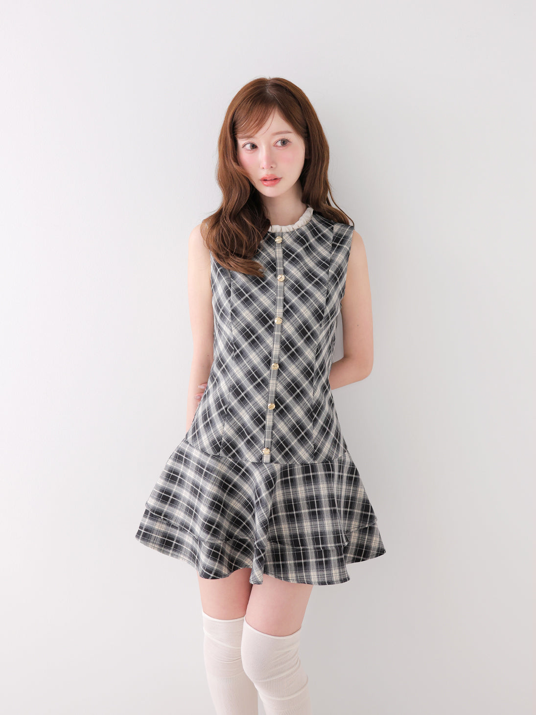 model：162cm　(size：F　color：Black)